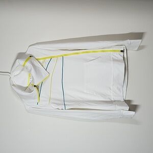 Venus asymmetrical zip up long sleeve top cowl turtleneck athletic wear Women M